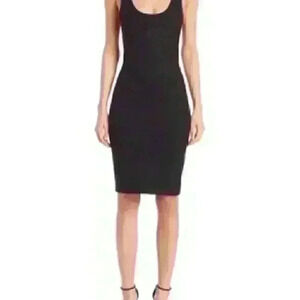 L AGENCE 'roxanne' Scoop Neck Tank Dress In Black - SMALL